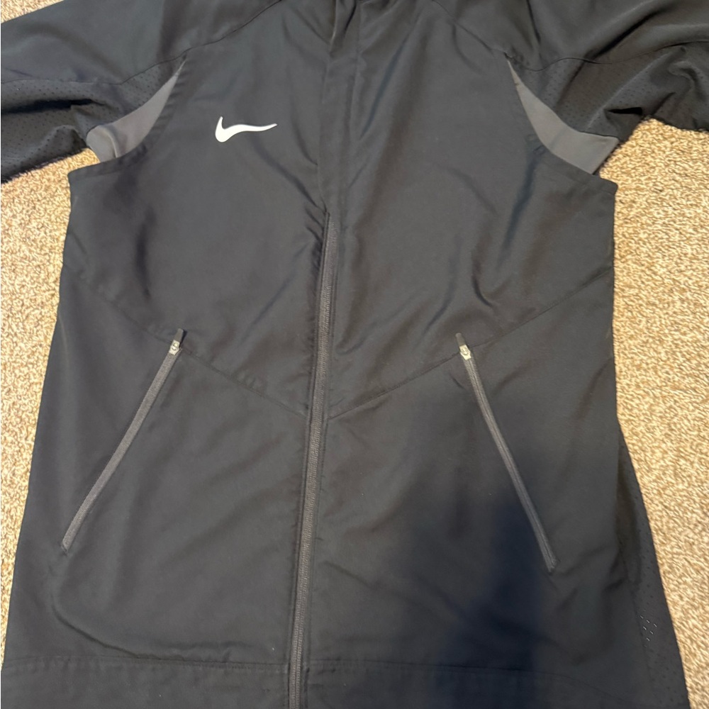 Woman’s Nike Black and Gray Performance Jacket with Full-Length Zipper